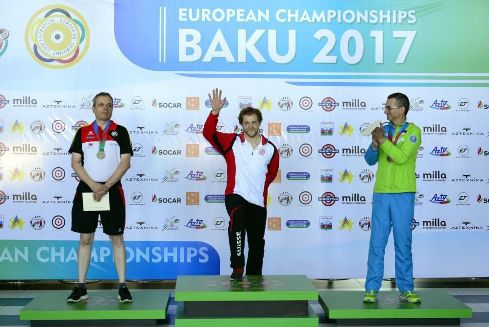 Swiss shooter wins gold in 300m Rifle Prone Men competition