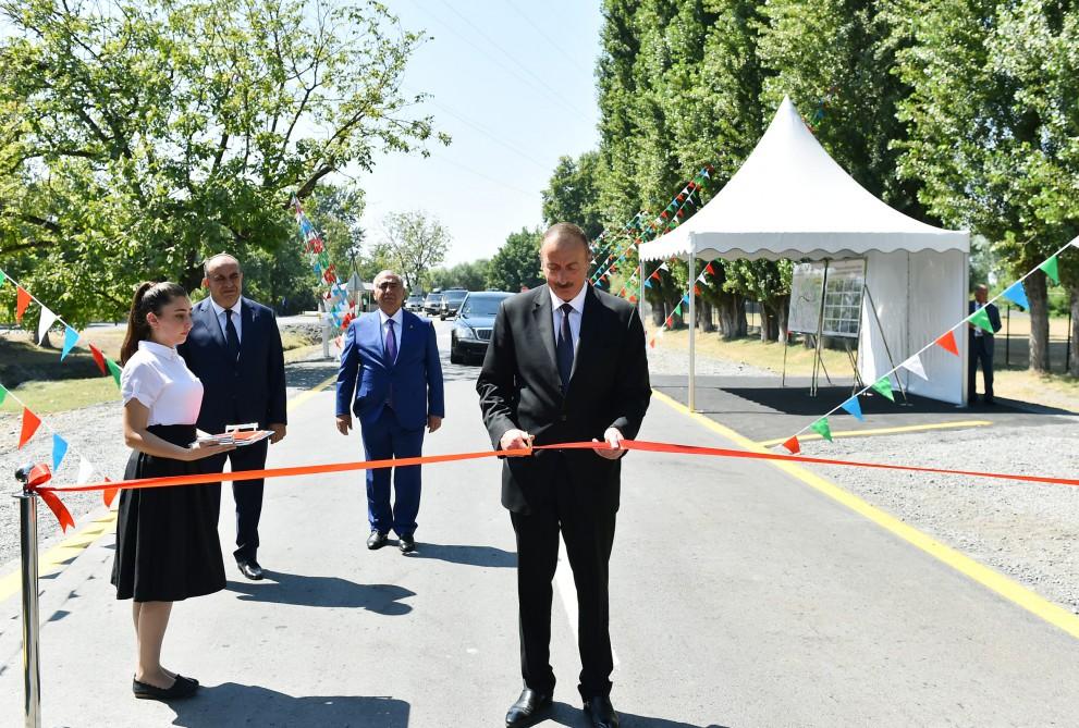 President Aliyev inaugurates highways in Gakh [UPDATE / PHOTO]