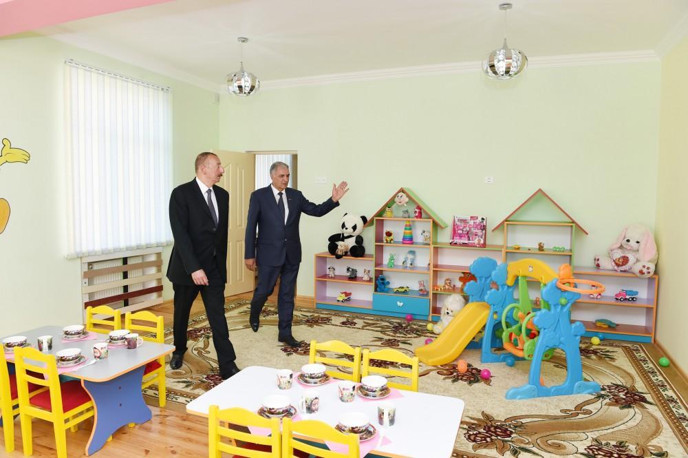 President Ilham Aliyev attends opening of newly built orphanage-kindergarten in Samukh [PHOTO]