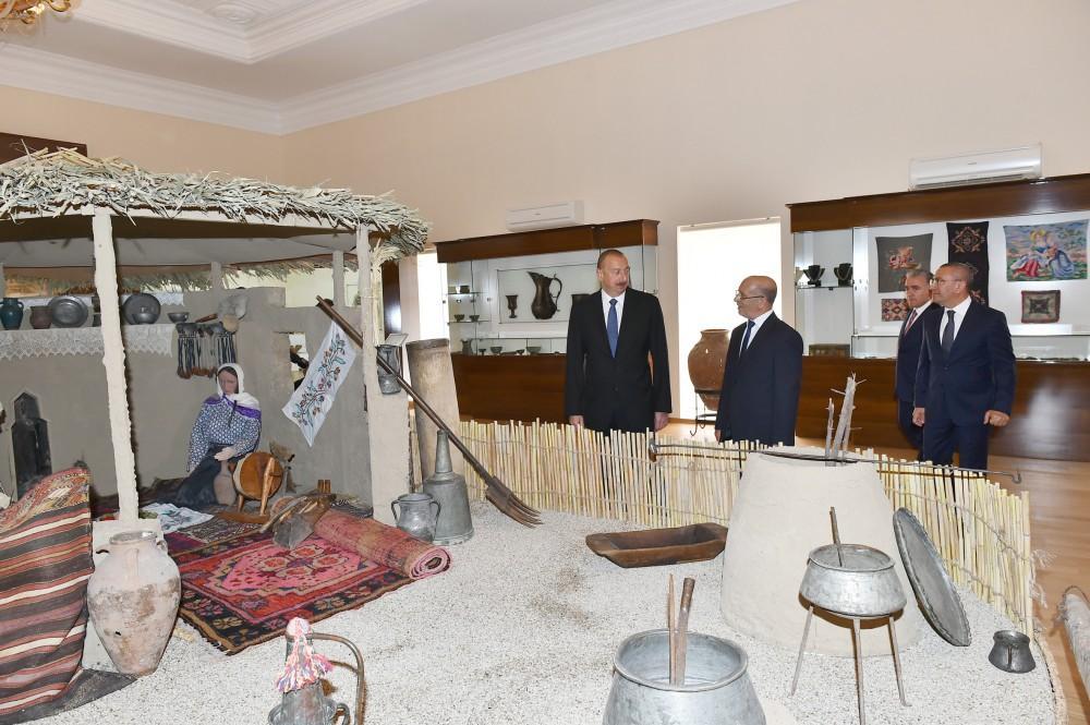 President Ilham Aliyev views Museum of History and Local Lore in Shamkir after major overhaul [PHOTO]