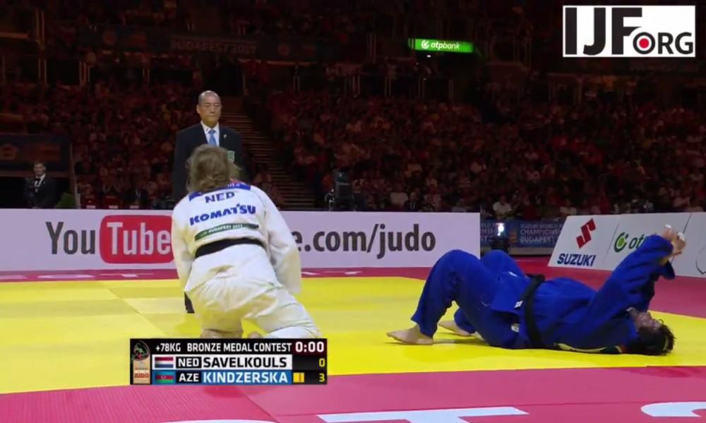 Kindzerska wins world judo bronze