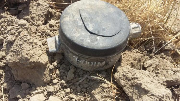 Armenian anti-personnel mine found in Agdam [PHOTO]