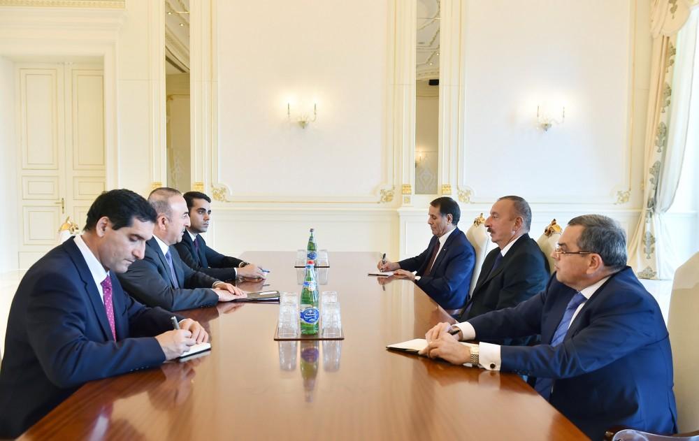 President Aliyev receives Turkish foreign minister [PHOTO]