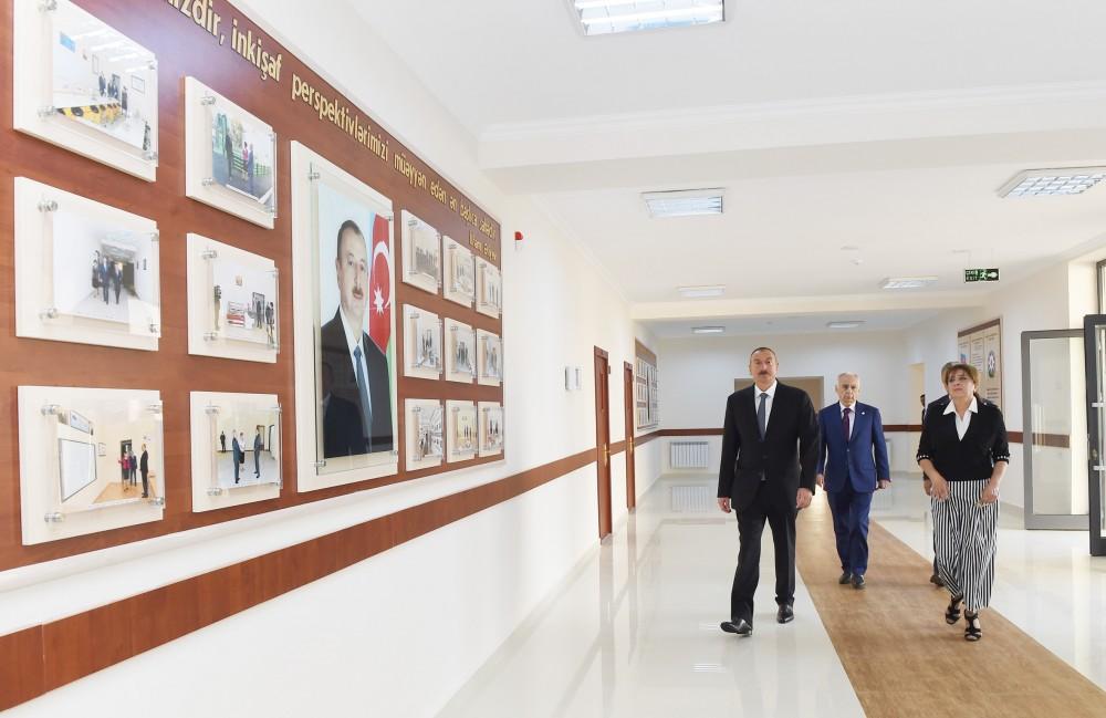 President Aliyev visits schools in Sabayil, Nasimi districts after major overhaul [UPDATE / PHOTO]