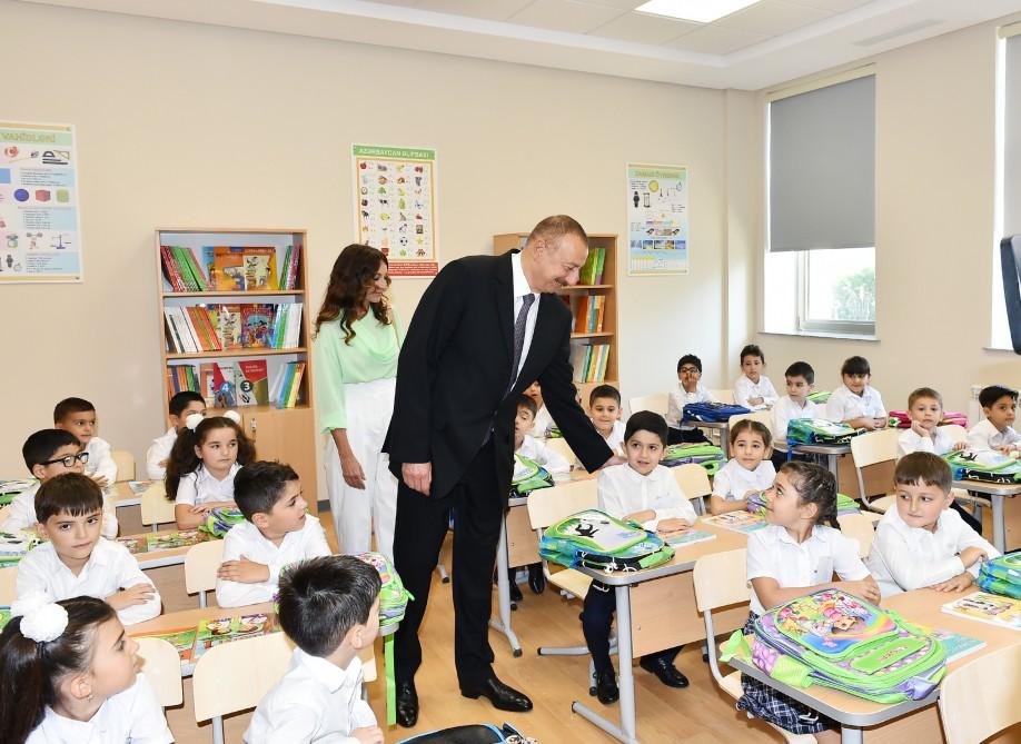 President Aliyev and his spouse inaugurate new building of school-lyceum No 20 in Baku