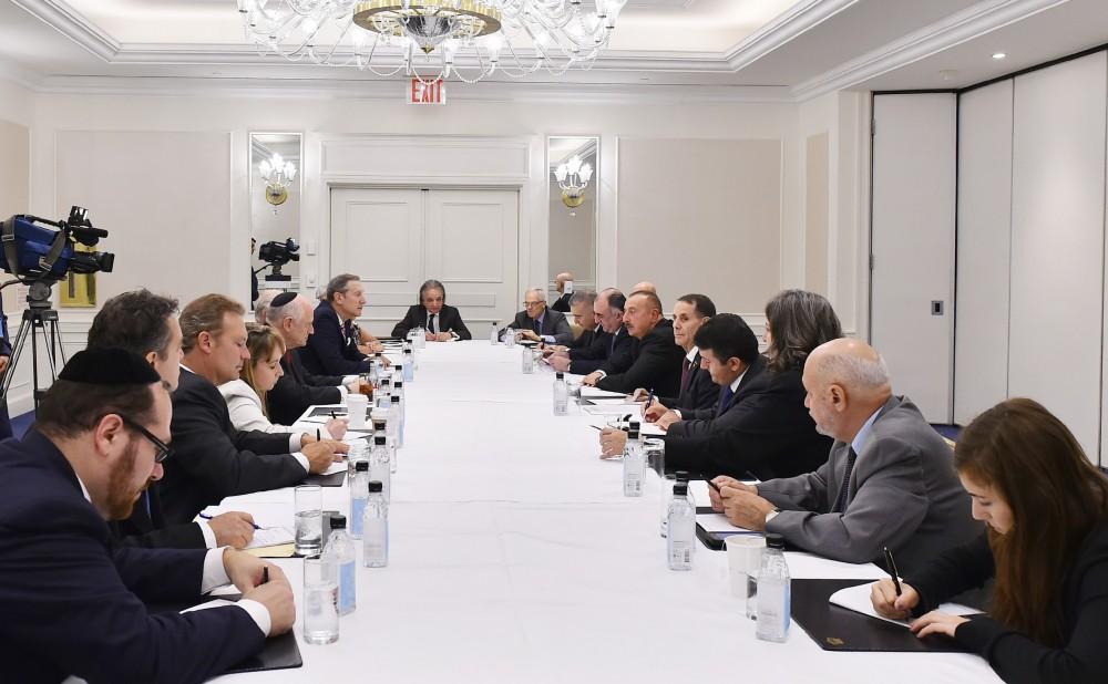 President Aliyev meets with representatives of American Jewish organizations in New York