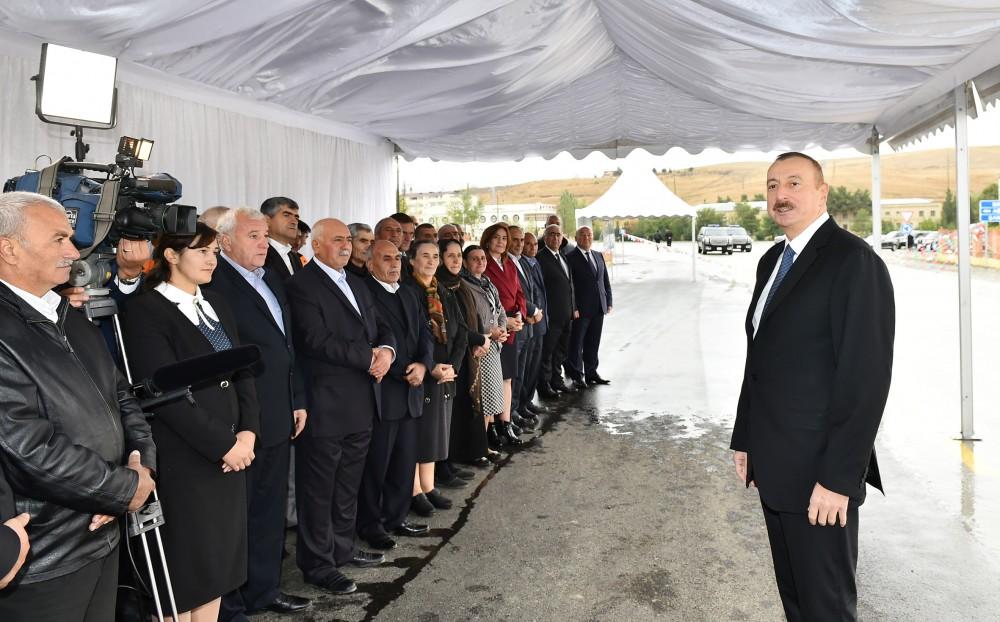 President Aliyev arrives in Shamakhi [UPDATE / PHOTO]