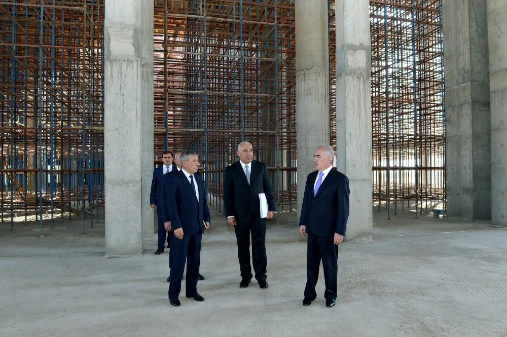 Chairman of Nakhchivan`s Supreme Assembly views construction of new mosque [PHOTO]