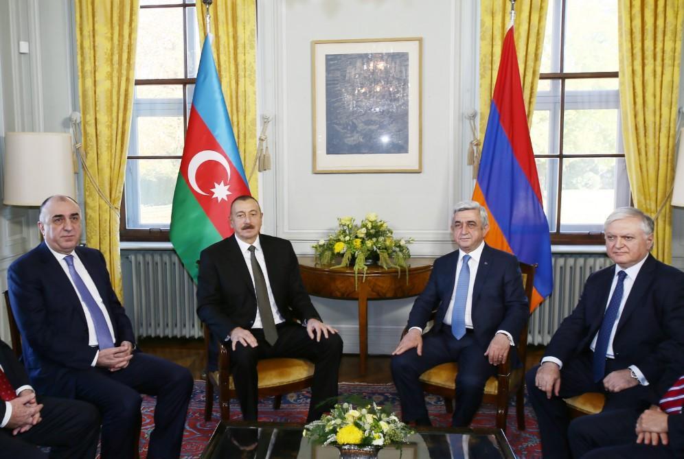 Azerbaijani, Armenian presidents meet in Geneva [PHOTO]