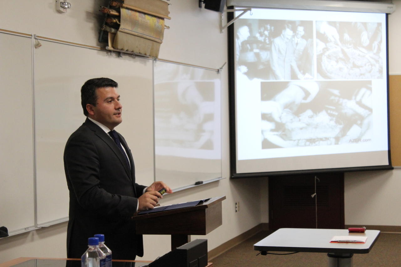Consul General Aghayev speaks at Fullerton College of California [PHOTO]