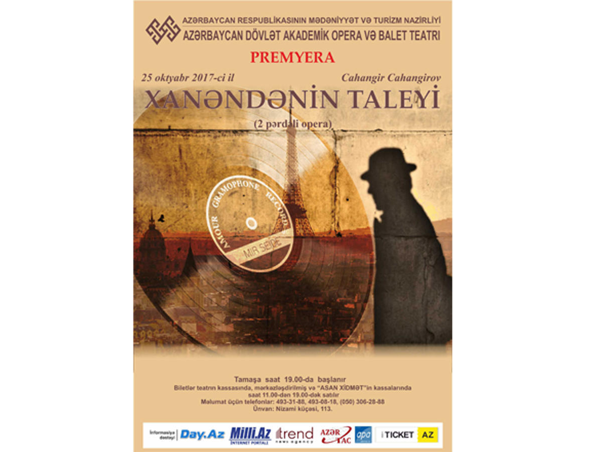 "Fate of singer" opera to be staged in Baku
