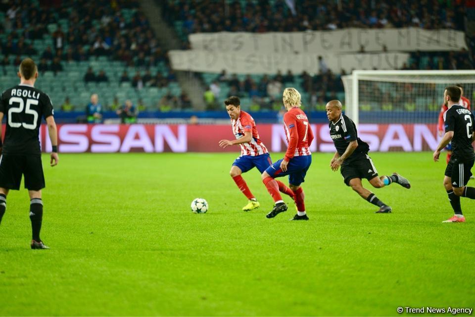 Azerbaijan's Qarabag FC ties a draw with Spanish Atletico Madrid [PHOTO]