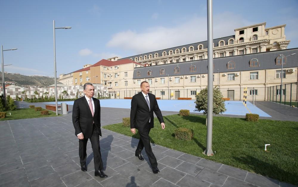 President Aliyev views newly-built sports and recreation park in Baku [PHOTO/UPDATE]