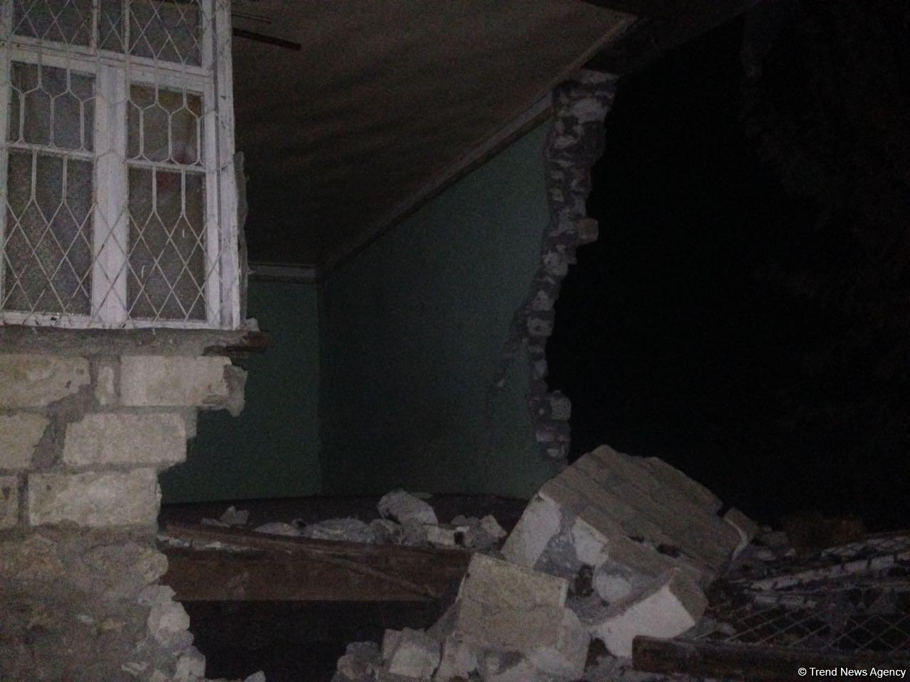 Quake destroys houses in Azerbaijan's Aghdam district