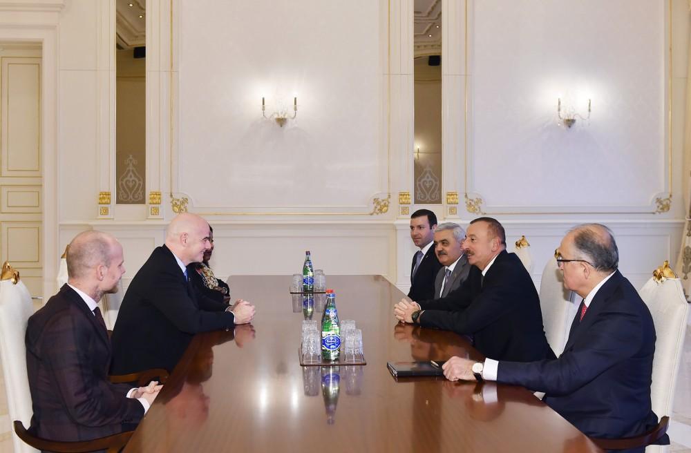 Ilham Aliyev receives FIFA president, secretary general [UPDATE]