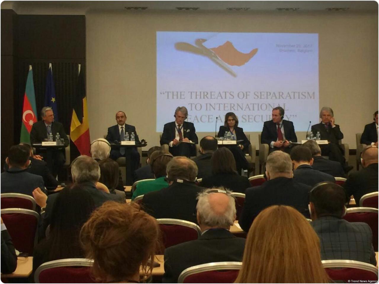 Azerbaijan's top official raises Nagorno-Karabakh issue at prestigious event in Brussels [UPDATE]