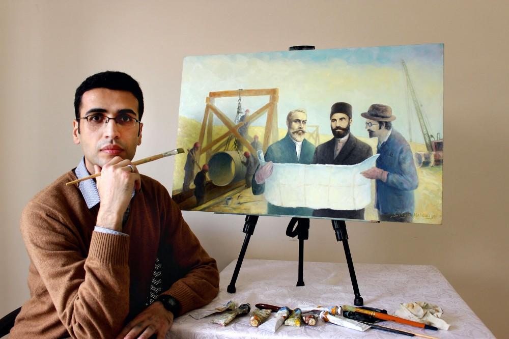 Chingiz Mehbaliyev presents new painting [PHOTO]