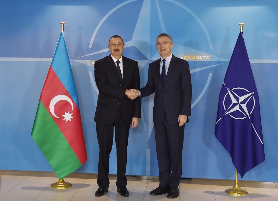 Ilham Aliyev meets with NATO Sec-Gen in Brussels [PHOTO]