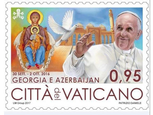 Vatican issues postage stamp dedicated to Azerbaijan visit of the Pope [PHOTO]