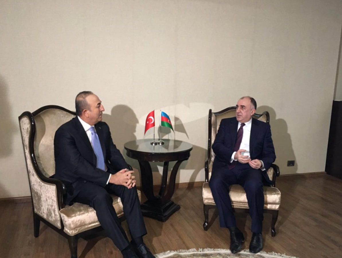 Azerbaijani, Turkish FMs meet in Baku [PHOTO]