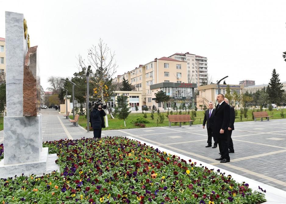 Ilham Aliyev reviews overhauled Ludwigshafen Park in Sumgait [UPDATE]