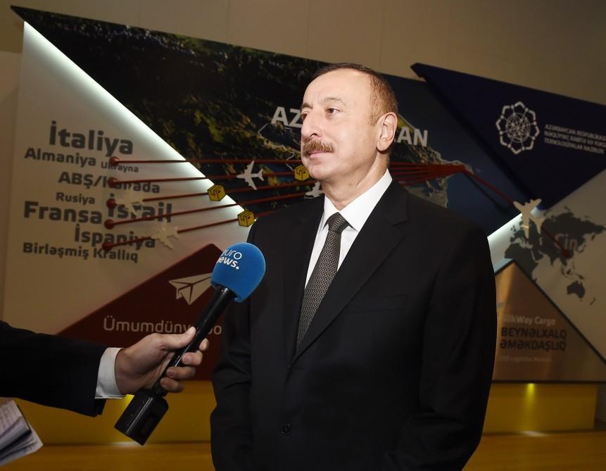 Ilham Aliyev talks to Euronews about importance of ICT for Azerbaijan [PHOTO]