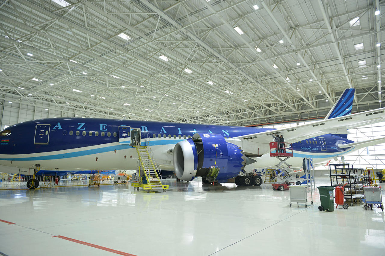 C-Check performed on Boeing 787-8 Dreamliner in Azerbaijan for the first time in the CIS [PHOTO]