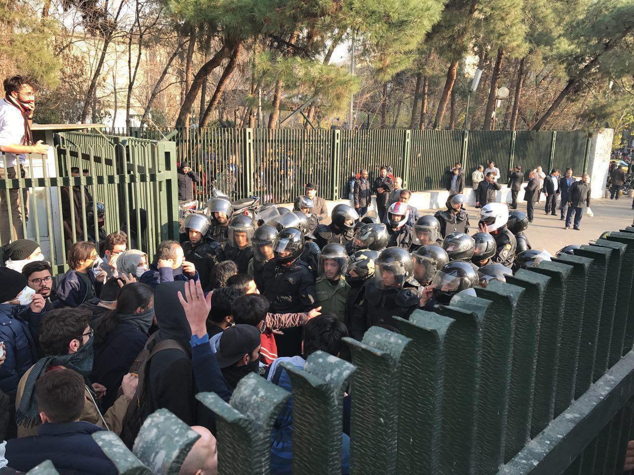 Protester fires at police in central Iran