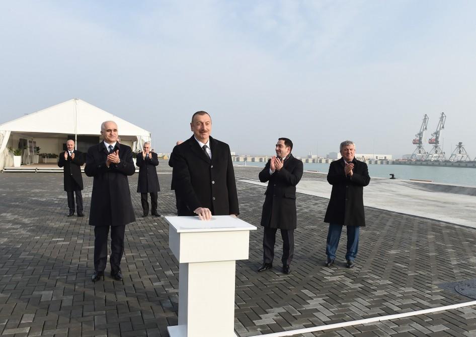 Ilham Aliyev attends opening of RO-RO terminal at Port of Baku [PHOTO/UPDATE]