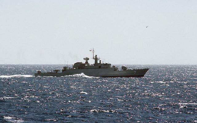 Iranian warship crashes at Caspian port, two crew missing