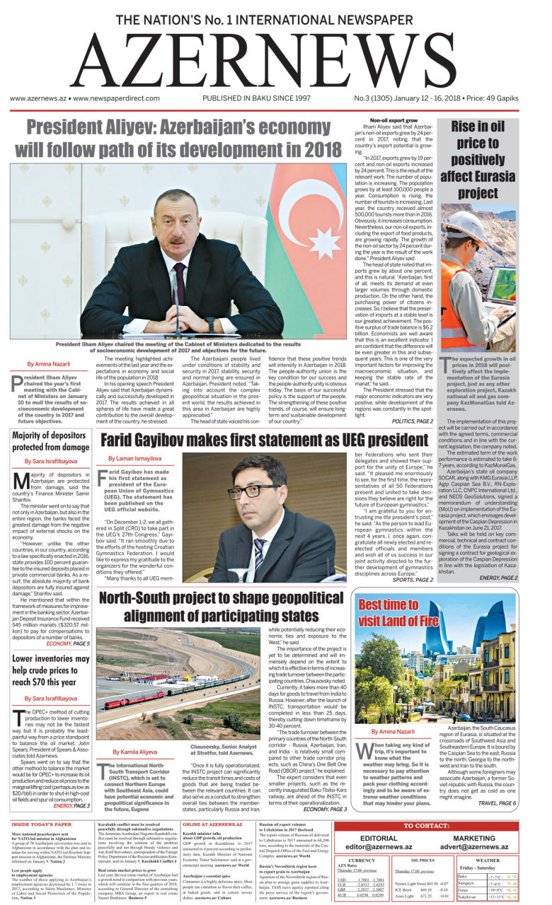 AZERNEWS releases another print issue