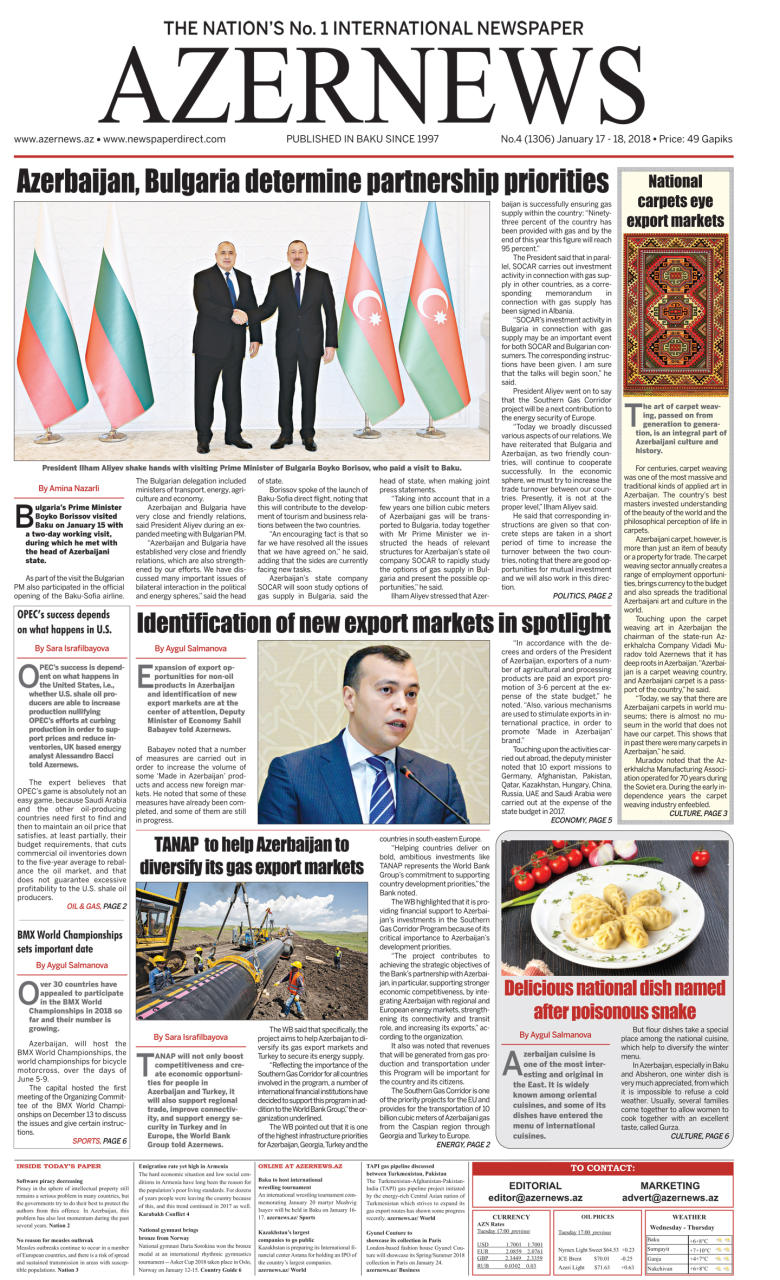 AZERNEWS releases another print issue