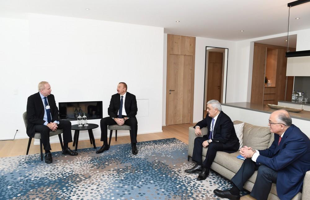 President Aliyev meets BP CEO Dudley in Davos [PHOTO/UPDATE]