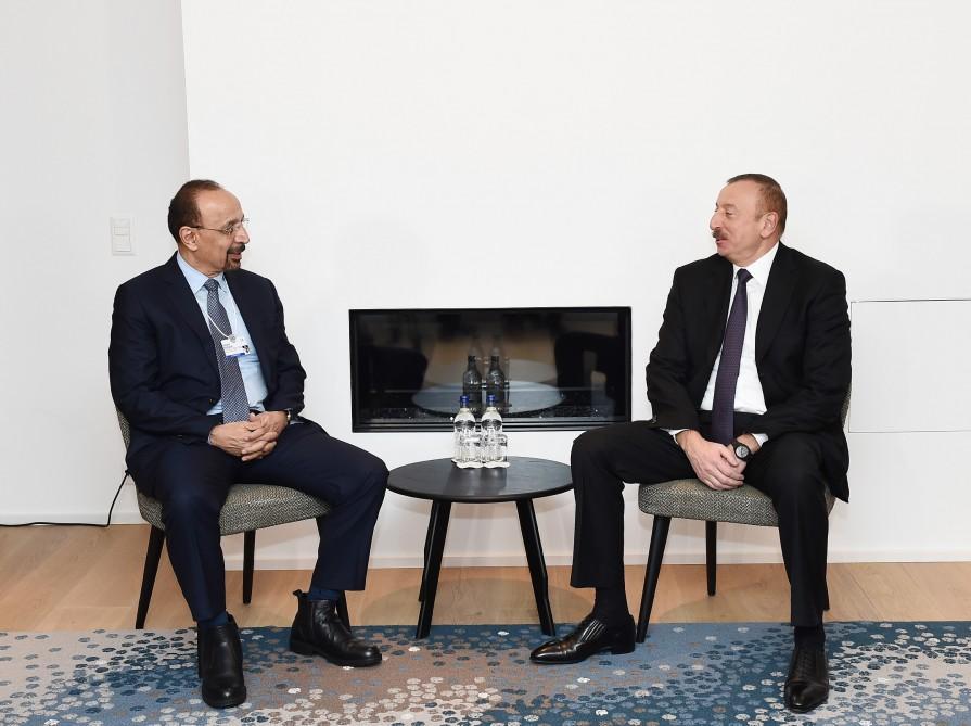 President Ilham Aliyev meets with Saudi energy minister [PHOTO]