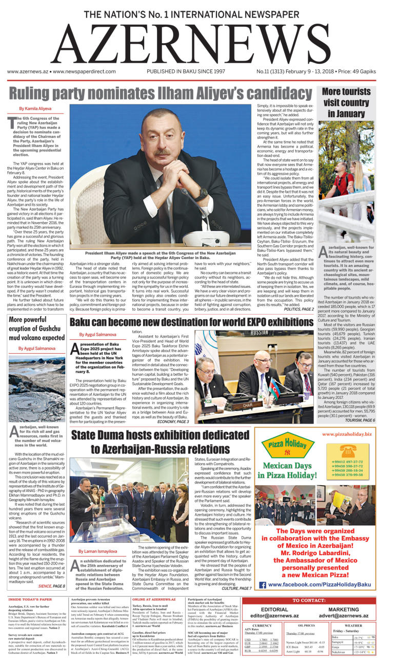AZERNEWS releases another print issue