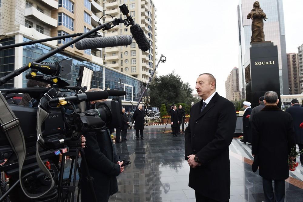 President Ilham Aliyev: Azerbaijan must become stronger so that Khojaly tragedy is never repeated [PHOTO]