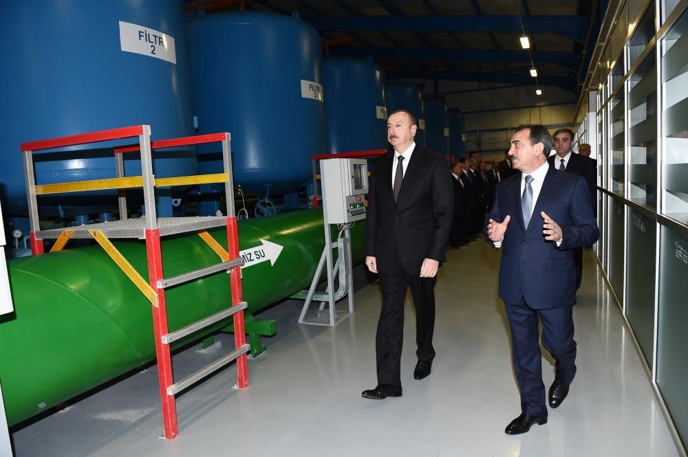President Aliyev inaugurates drinking water supply system in Mingachevir [UPDATE]