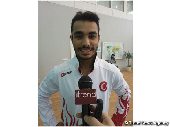 Turkish gymnast voices pleasure of performing in Azerbaijan