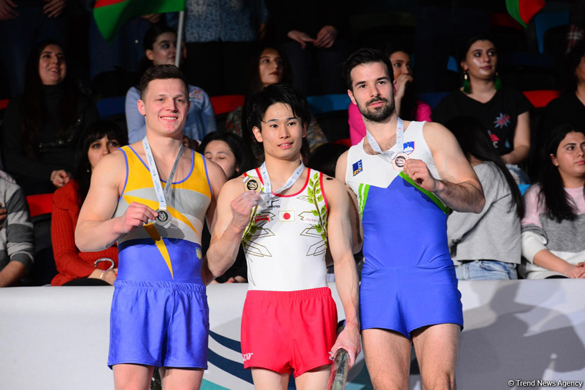 Baku hosts awarding ceremony of winners of first day of FIG Artistic Gymnastics World Cup [PHOTO]