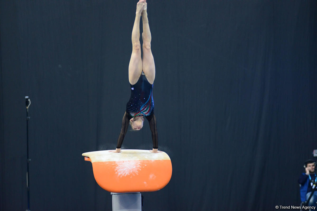Azerbaijani gymnast wins silver in vault competitions at Artistic