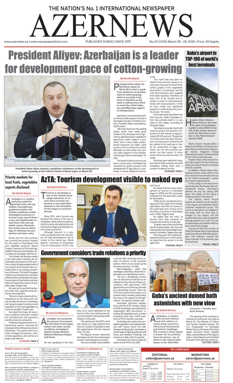AZERNEWS releases another print issue