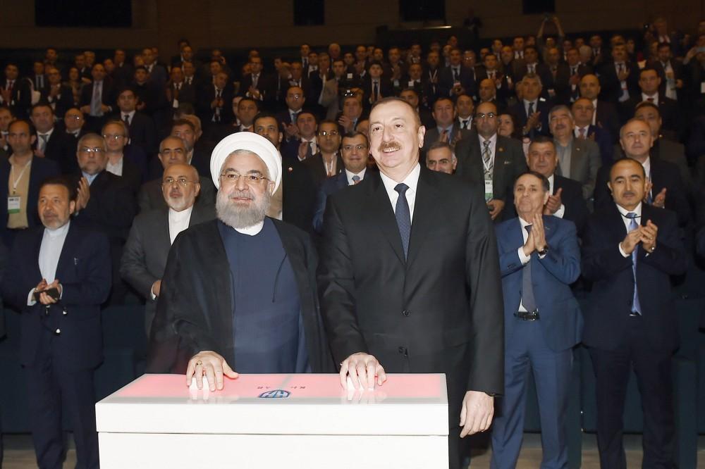 Azerbaijani, Iranian presidents taking part in business forum in Baku [UPDATE]
