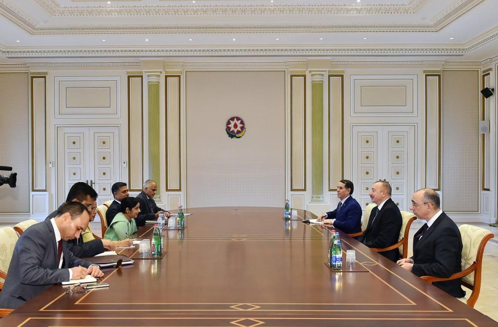 President Aliyev receives Indian minister of external affairs [UPDATE]