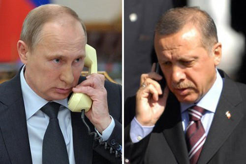 Putin, Erdogan discuss Syrian settlement over phone