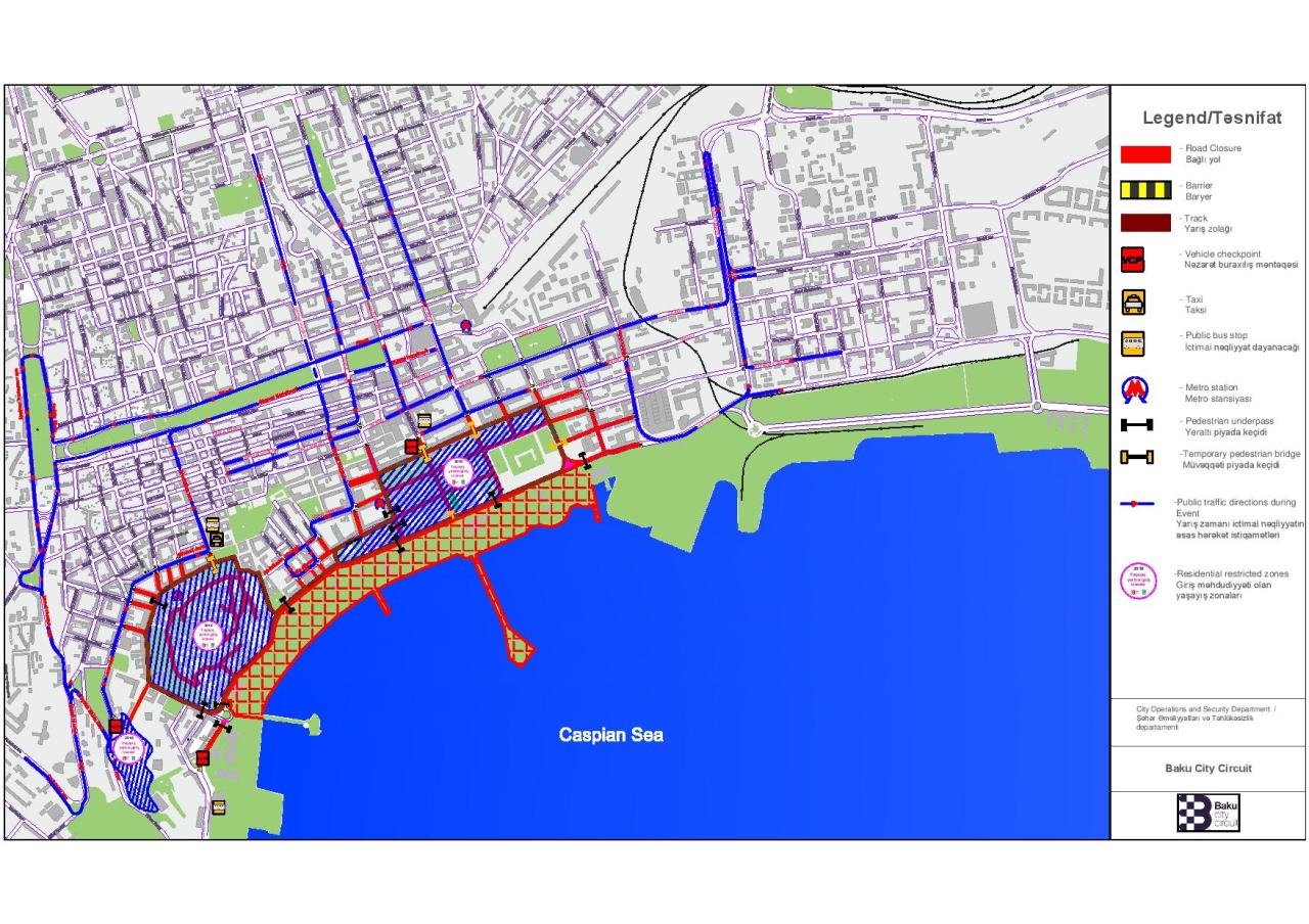 Information on traffic movements on eve of  2018 F1 Azerbaijan Grand Prix