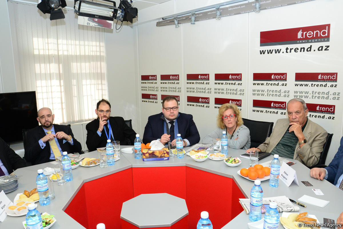 Trend news agency holds meeting with foreign journalists covering presidential election in Azerbaijan