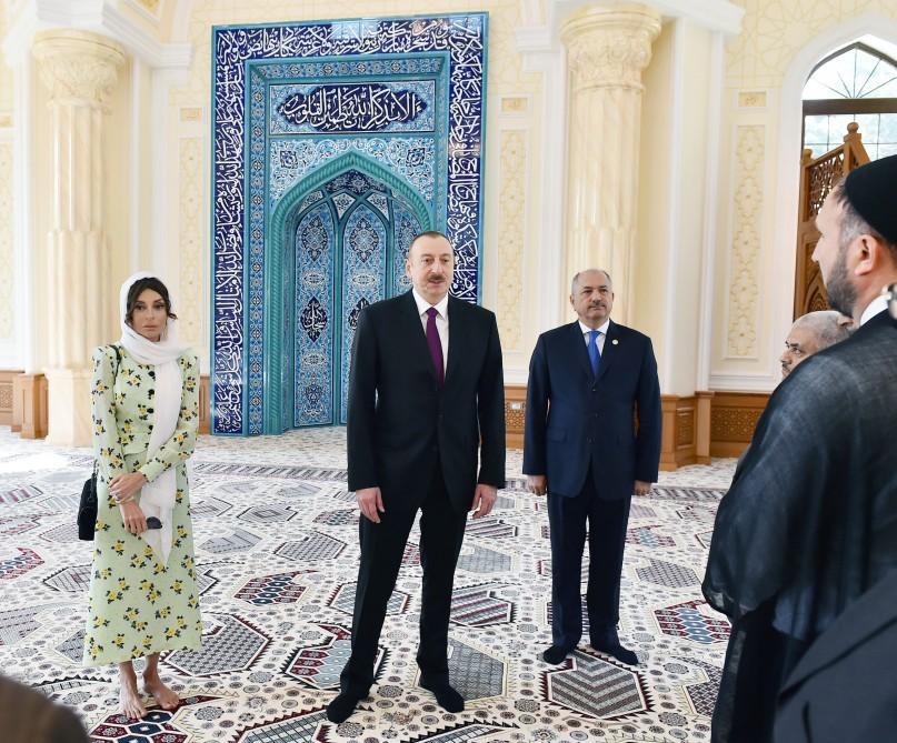 Ilham Aliyev: Haji Javad Mosque’s opening after presidential election is clear example of state-religion relations [UPDATE]