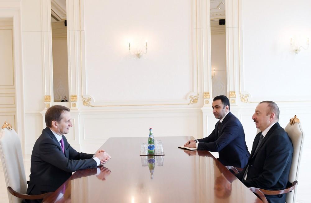 Ilham Aliyev receives director of Russia’s Foreign Intelligence Service