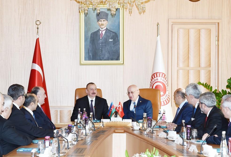 President Aliyev meets with chairman of Turkish Grand National Assembly [PHOTO]