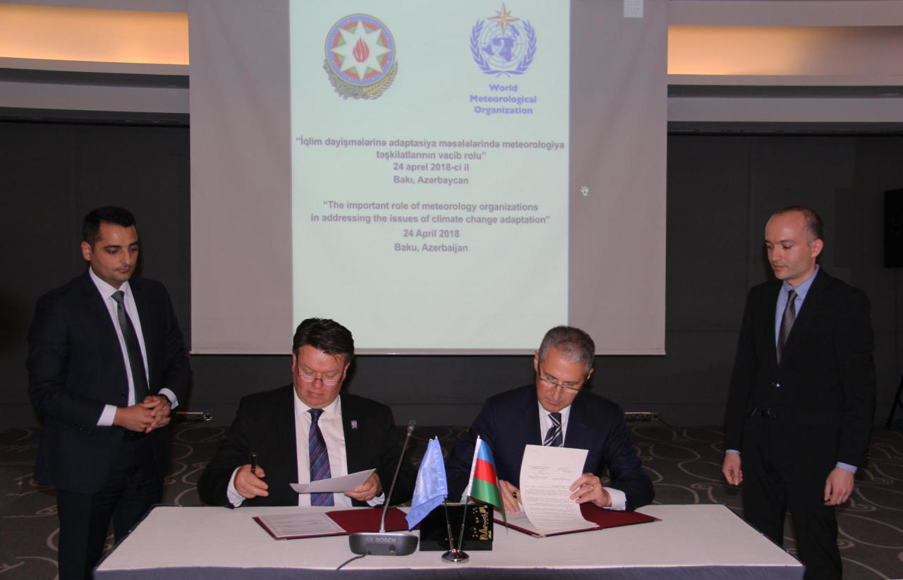Azerbaijan, World Meteorological Organization ink MoU